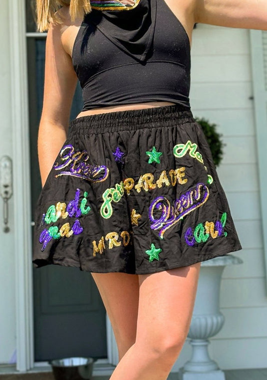 Adult Mardi Gras Explosion Skirt - Black