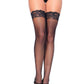 Plus Size: Micro Net Thigh Highs - Black (1X-2X)