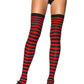 Striped Nylon Thigh Highs