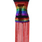 Stretchy Belt w/ Fringes: Rainbow - O/S