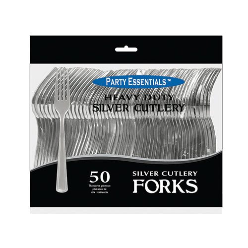 Plastic Forks: Silver (50ct.)