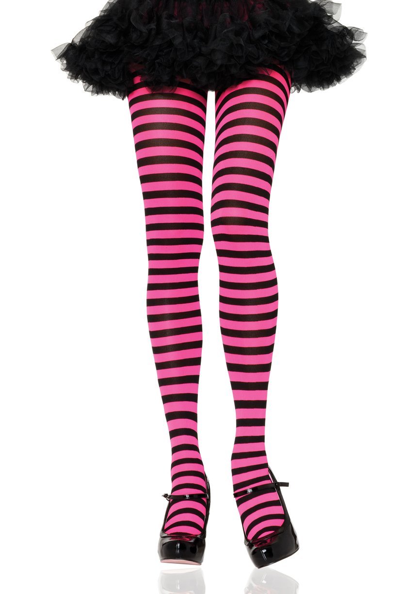 Nylon Striped Tights