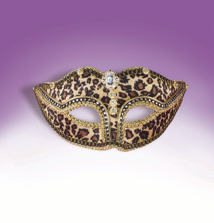 Leopard Pattern Mask Venetian Leopard Print Mask – Johnnie Brocks