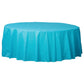 Plastic Table Cover: Round - Caribbean Blue