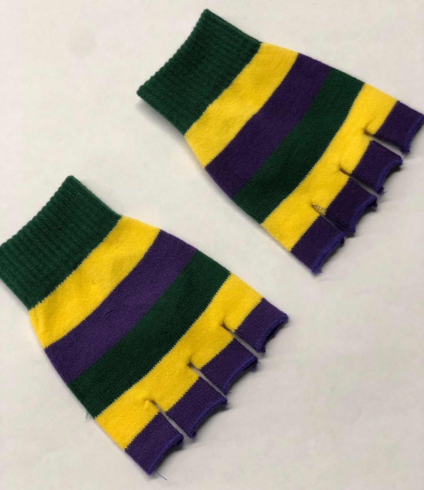 Mardi Gras Fingerless Gloves