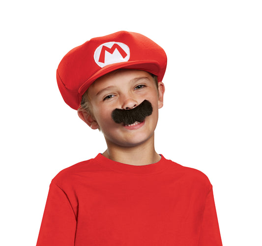 Mario Hat & Mustache Kit - Child