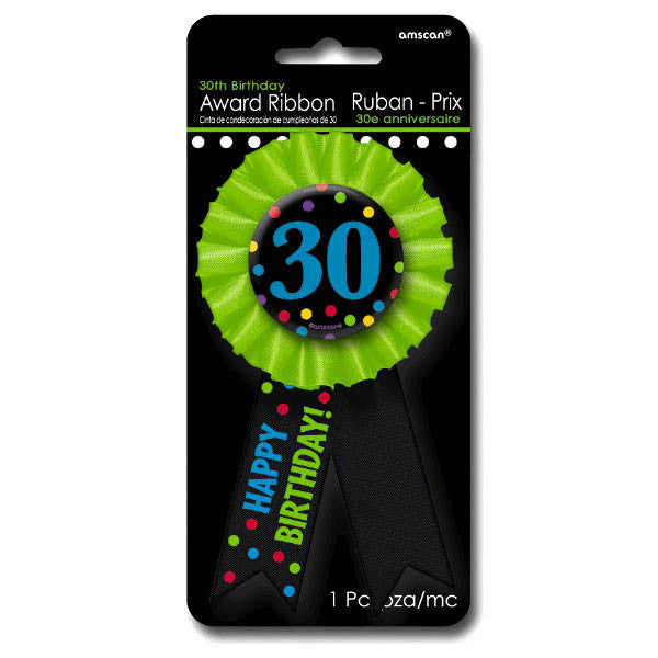 Award Birthday Ribbon - 30