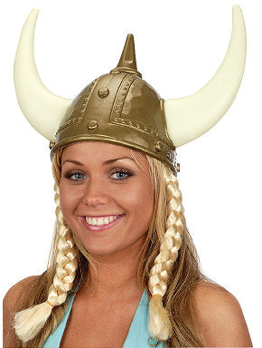 Viking Helmet w/ Blonde Braids