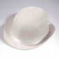 Deluxe Satin Derby Hat: White