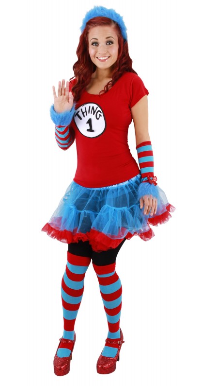 Dr. Seuss The Cat in the Hat Thing 1&2 Striped Socks