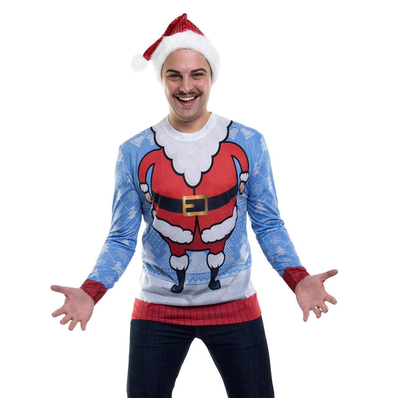 Sweater Tee: Santa Head