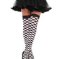 Checkered Thigh Highs - Black/White