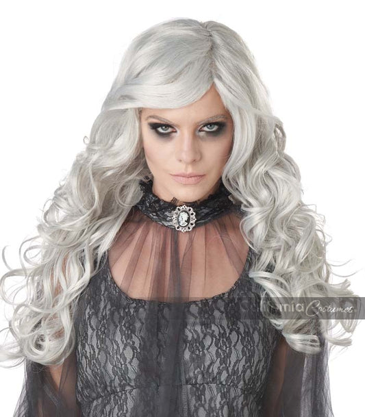 Women's Dead Bride Wig: Gray