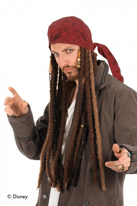 Jack Sparrow Scarf with Attached Dreads