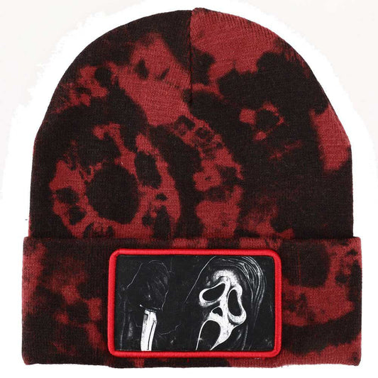 Ghost Face Sublimated Patch Tie Dye Beanie
