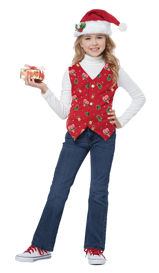 Child's Holiday Vest: Red