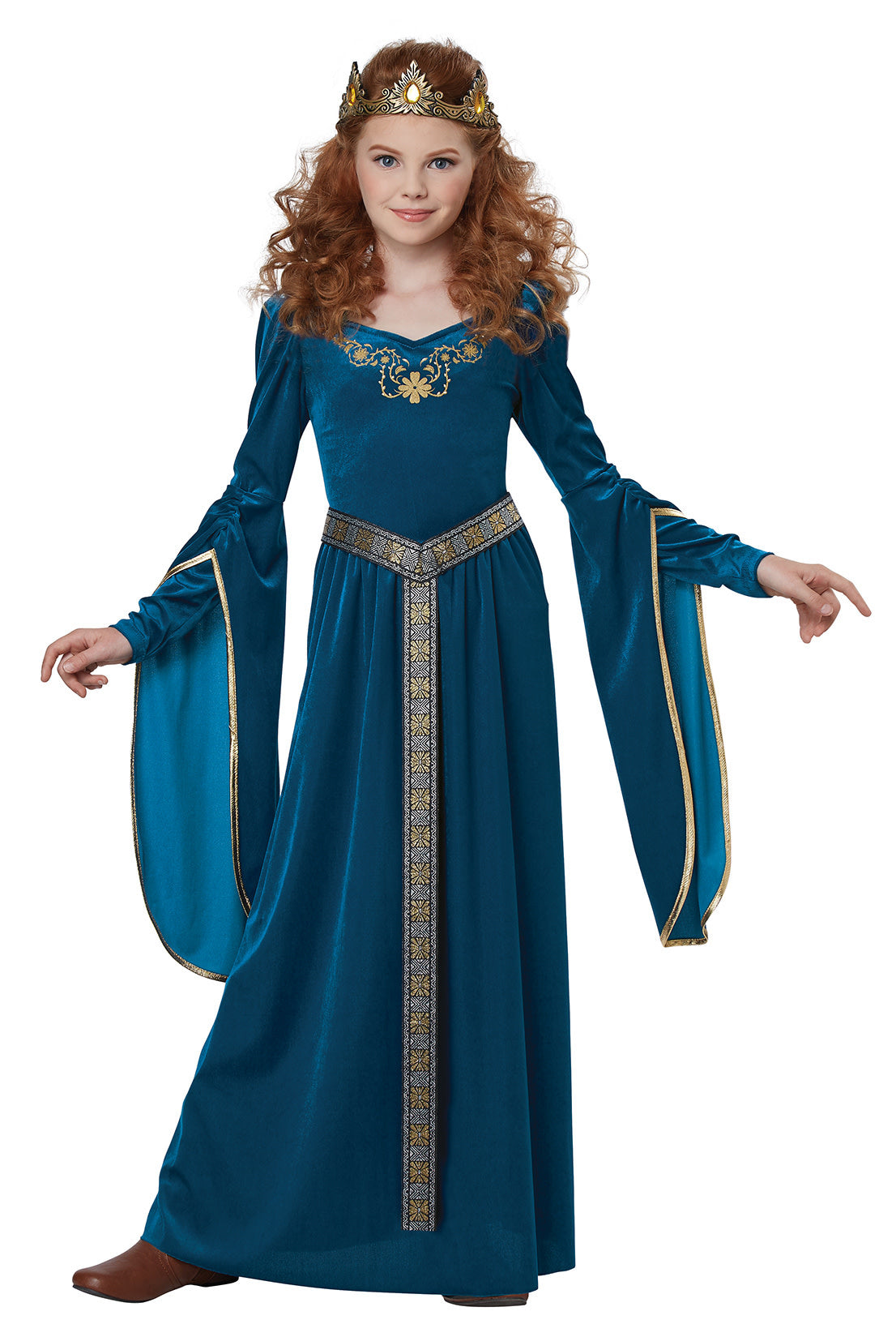 princess medieval dress Hildegard Ye Old Renaissance Shop The Angie model dress has open sleeves that add a touch of distinction and originality to your outfit Girls Medieval Princess Fancy Dress