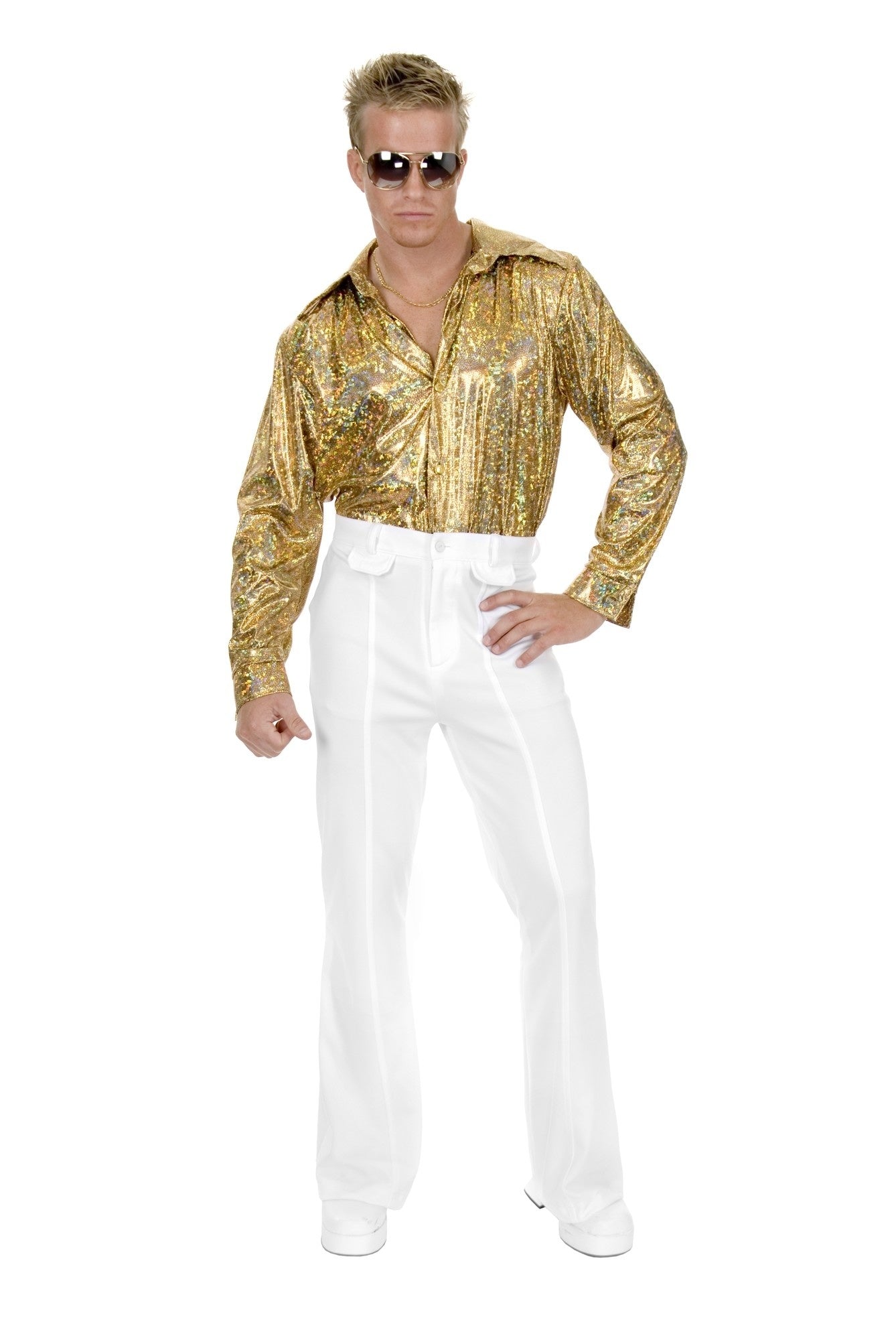 Disco Shirt: Gold Glitter