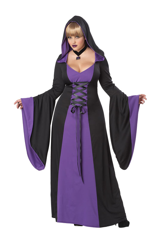 DLX. Hooded Robe: Purple/Black