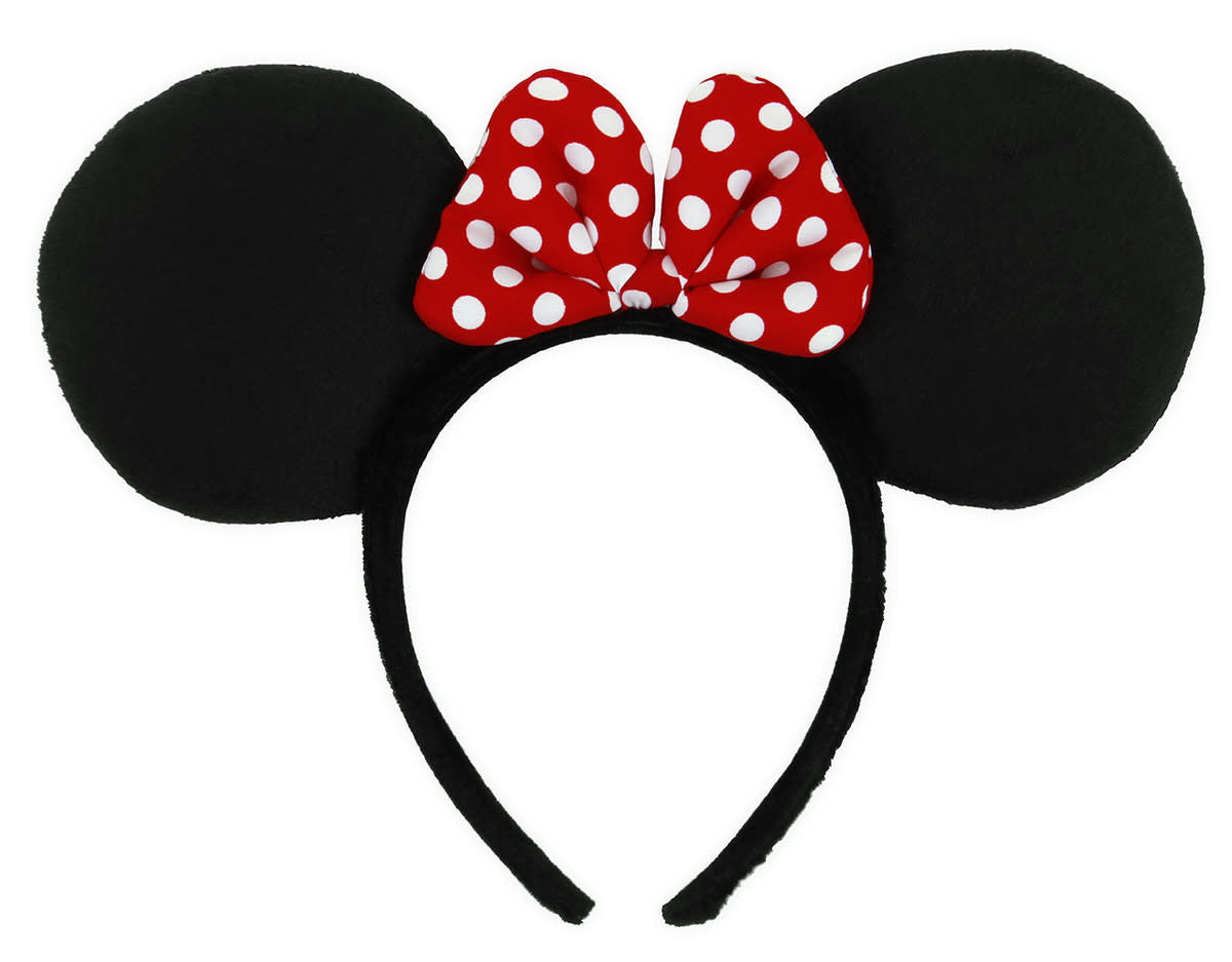 Minnie Mouse Ears Headband with Red Bow