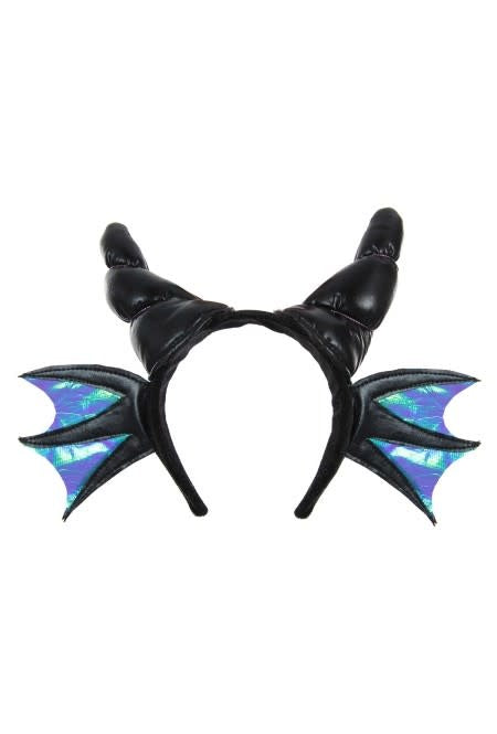 elope Black Dragon Horns Plush Headband