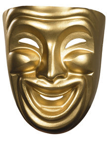 Gold Comedy Adult Mask
