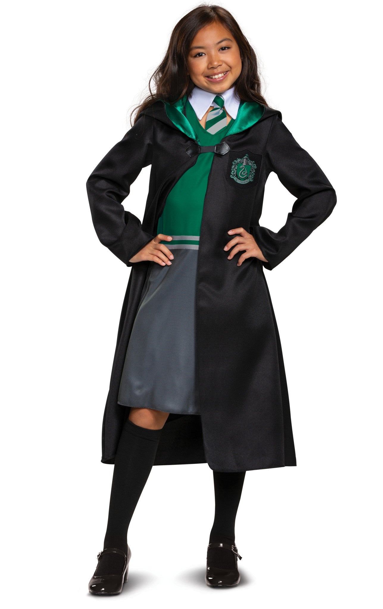 DIY Slytherin School Girl Halloween Costume