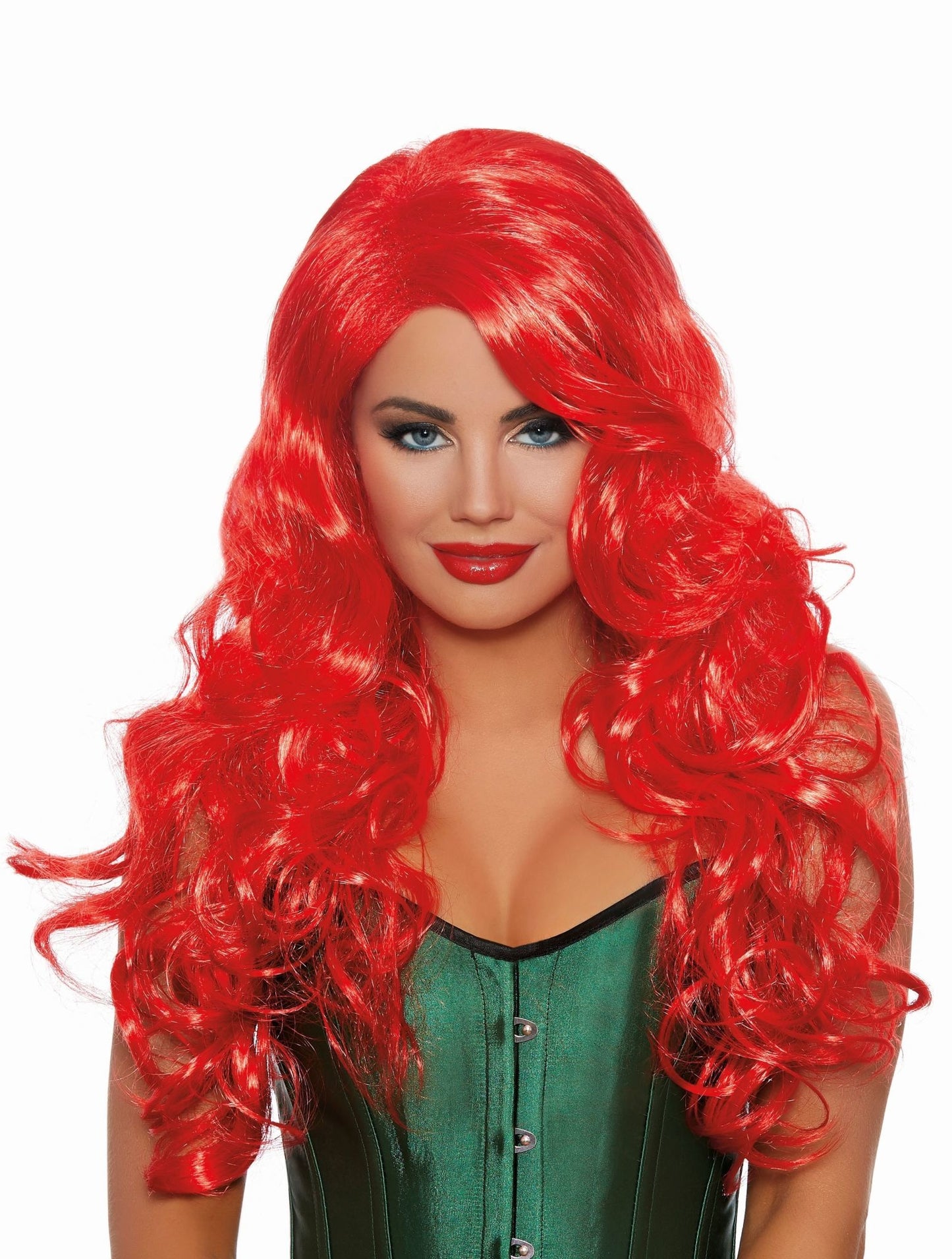 Long Wavy Layered Flame Red Wig