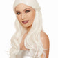 Long Wavy White Wig with Back Twist
