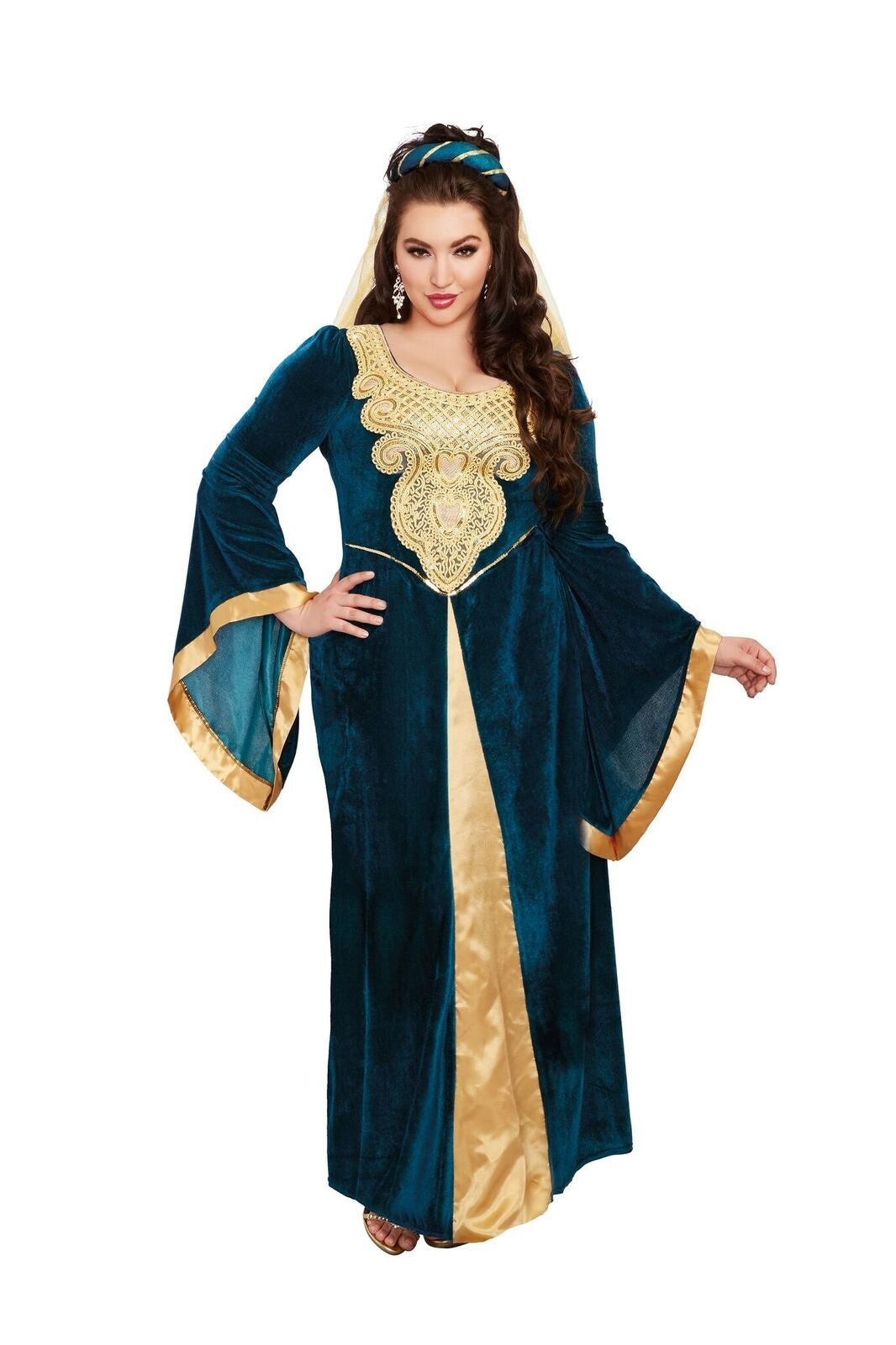 Women's Plus Size Medieval Maiden Costume