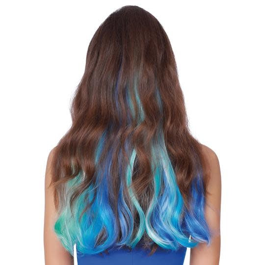 Mermaid Hair Extensions: Light Blue/Blue/Aqua/White