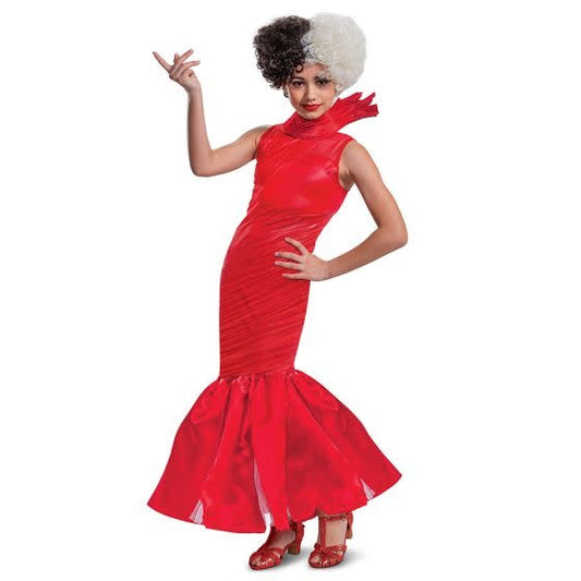 Girl's Deluxe Cruella Live Action Red Dress Costume