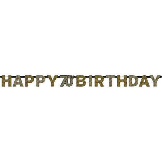 "Happy Birthday" Letter Banner - 70th