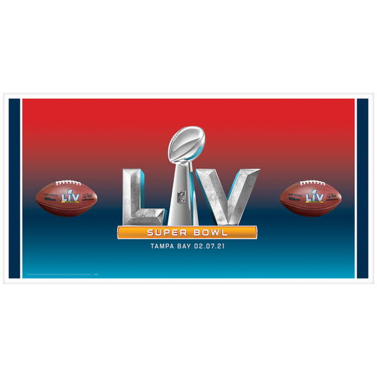 Plastic Banner: Super Bowl LV (33.5"x65")