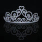 Silver Sparkle Heart Tiara