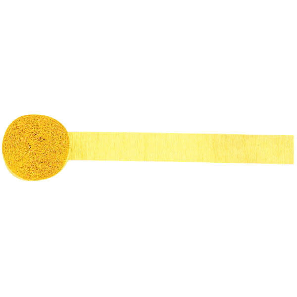 81' Crepe Streamer:  Yellow