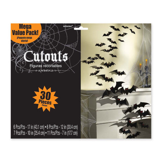 Halloween Mega Value Cutouts: Bats (30pk.)