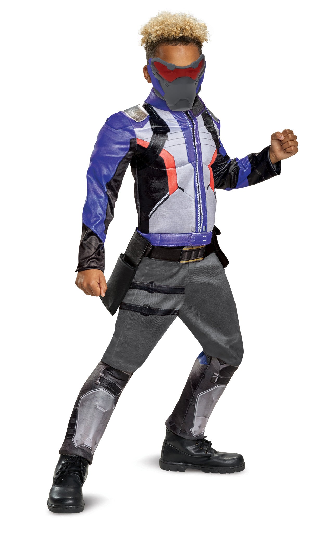 Boy's Soldier: 76 Costume with Muscles (Overwatch)