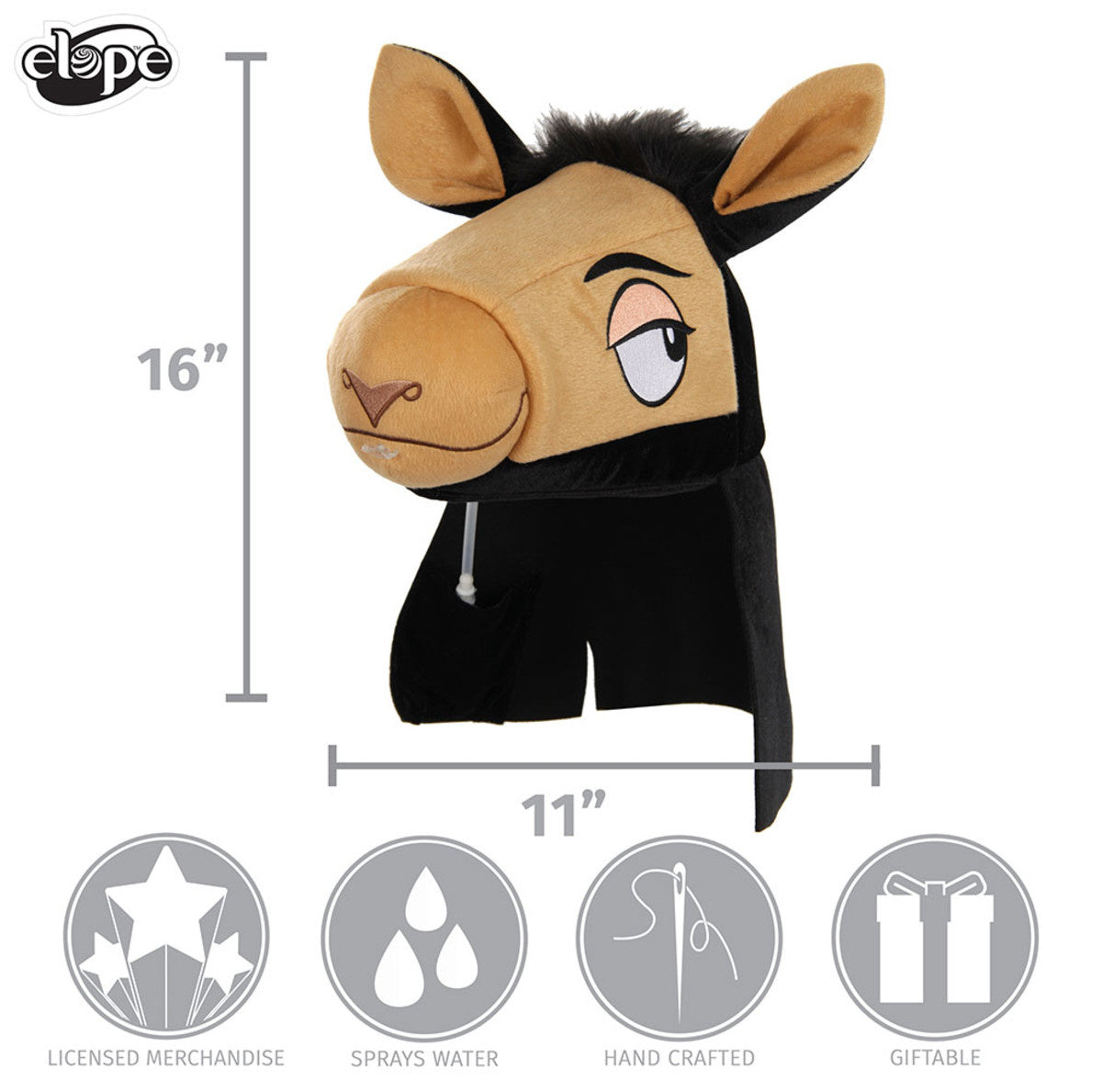 Measurements for the Kuzco Sprazy toy hat.