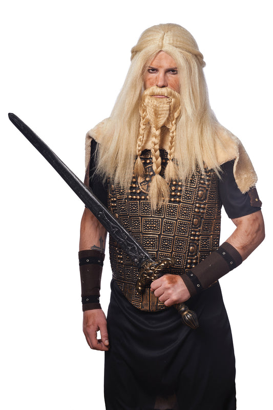 Viking Wig & Beard - Blonde