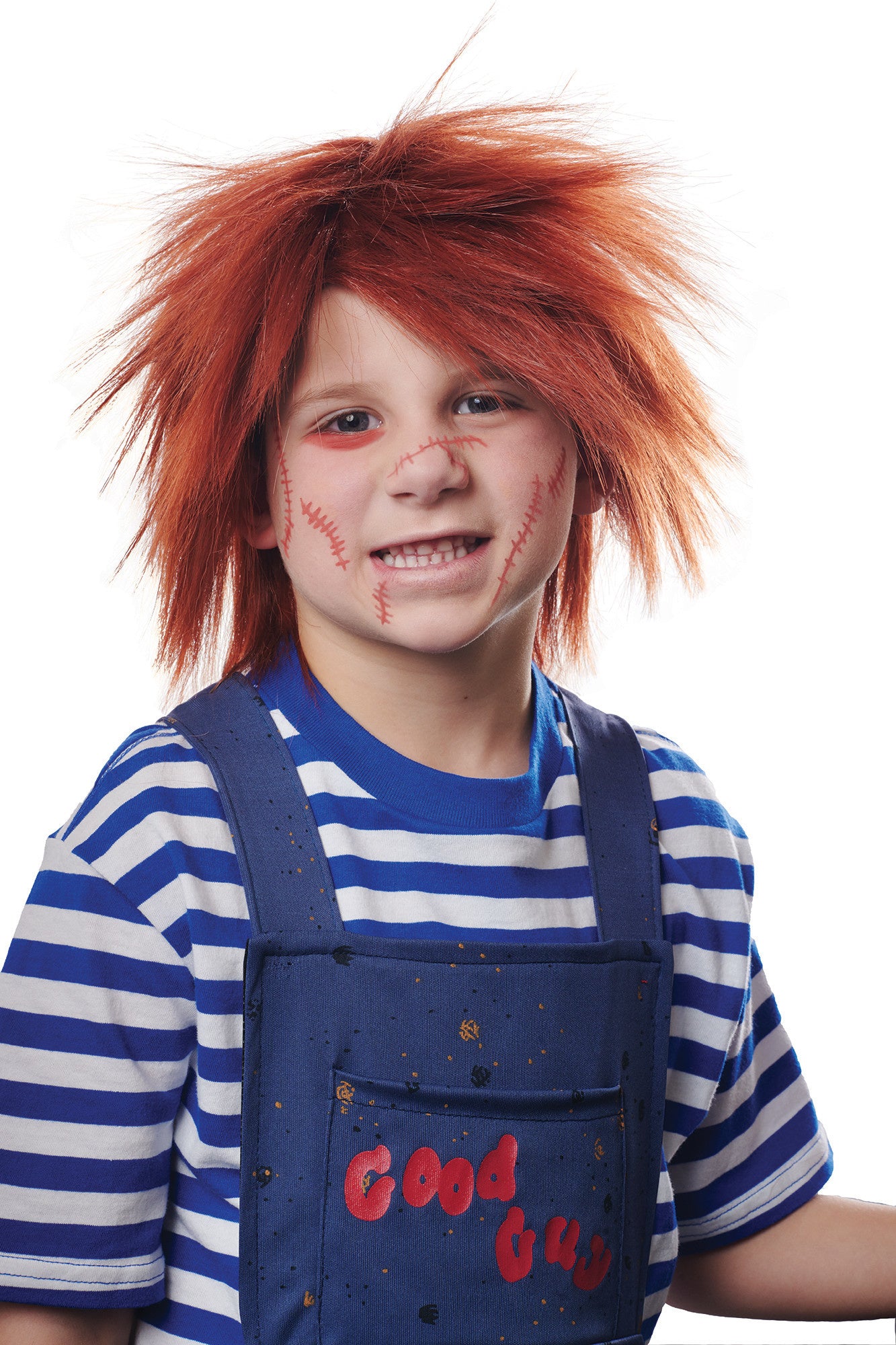 Evil Doll Child Costume Wig Red
