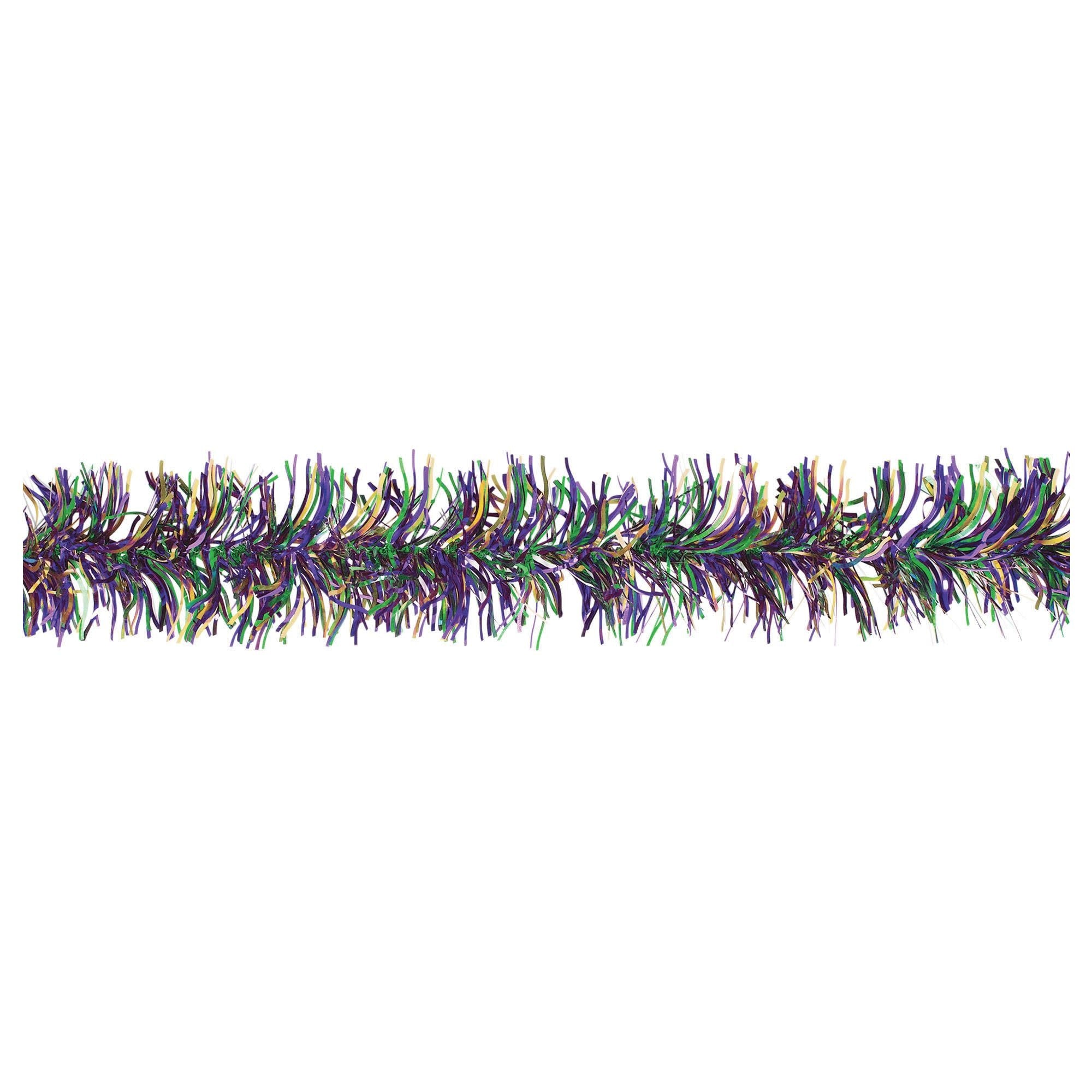 12' Mardi Gras Curve Tinsel Garland – Johnnie Brocks