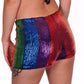 Sequin Shorts w/ Zipper: Rainbow