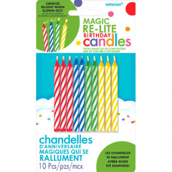 Magic Relite Candles - Rainbow Striped