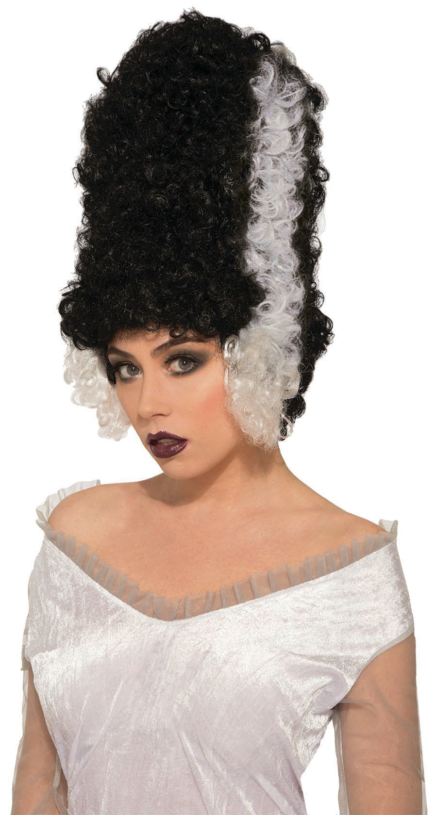 Monster Bride Wig: Black/White