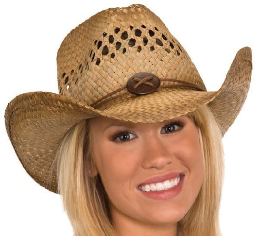 Vented Seagrass Western Cowboy Hat