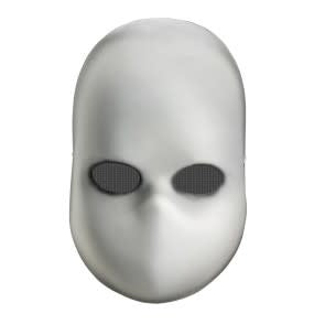 Blank Black Eyes Doll Mask