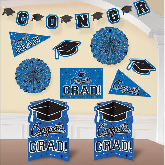 Graduation Room Decorating Kit: Blue