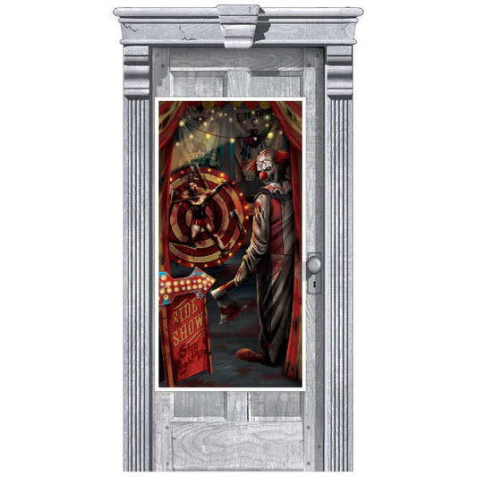 Door Decoration: Clown Side Show (65"x33")
