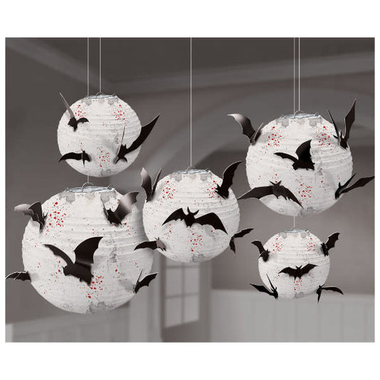 Paper Lanterns w/ Bat Add-Ons